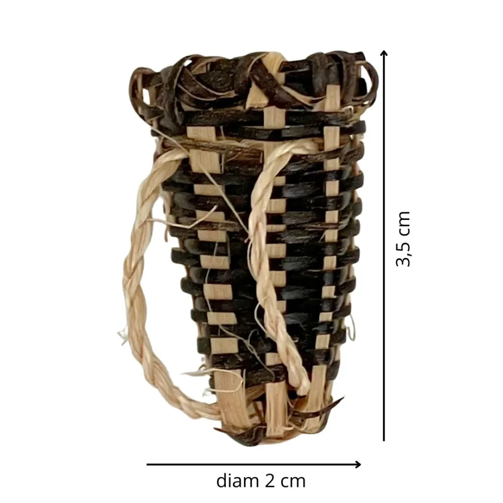 Two-Tone Backpack Basket for 12–15 cm Nativity Figures