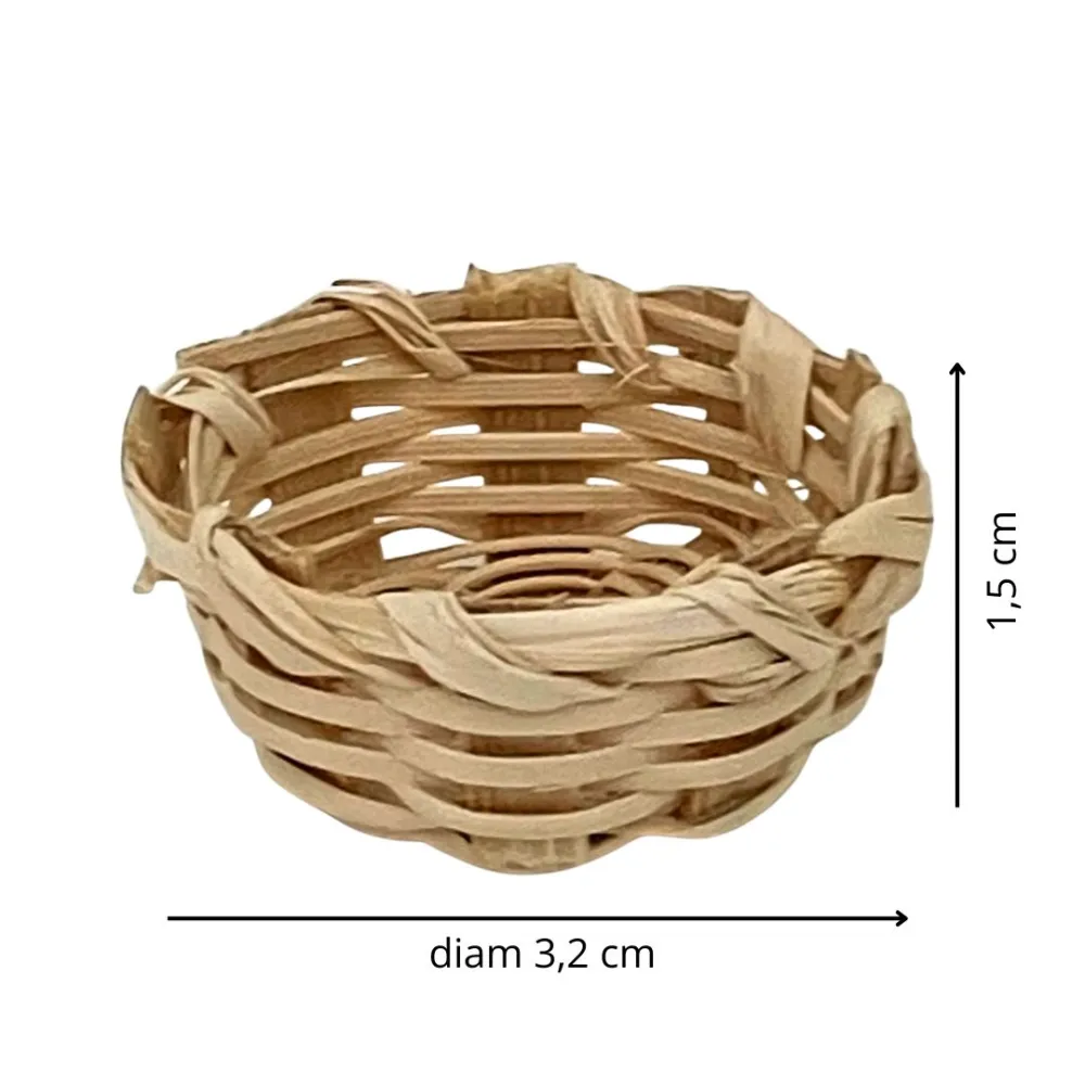 Round Basket for 12–15 cm Nativity Figures