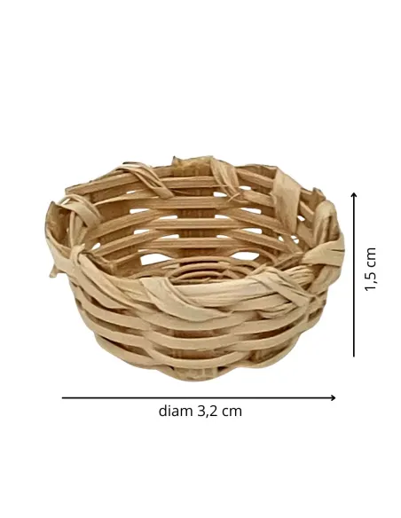 Round Basket for 12–15 cm Nativity Figures