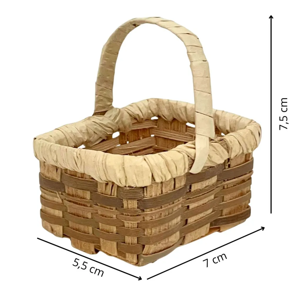 Rectangular Wicker Basket for 30–35 cm Nativity Figures