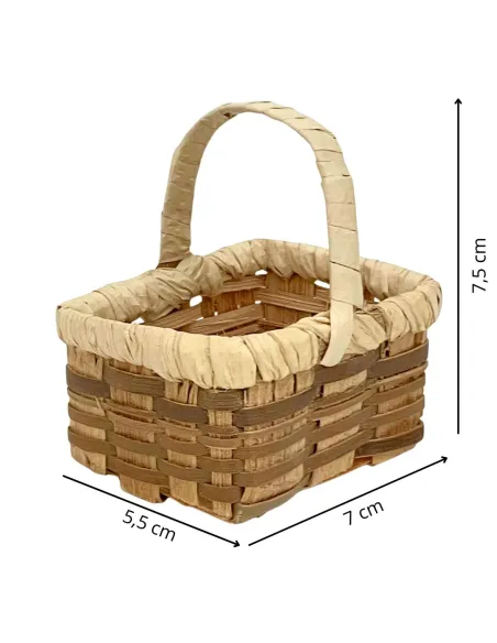Rectangular Wicker Basket for 30–35 cm Nativity Figures