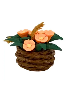 Vaso con fiori colori assortiti per statue da 30 cm 2