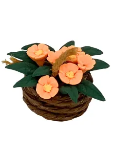 Vaso con fiori colori assortiti per statue da 30 cm