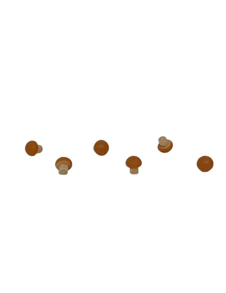 Set 6 funghi in legno per statue da 30 cm