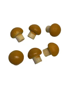 Set 6 funghi in legno per statue da 30 cm