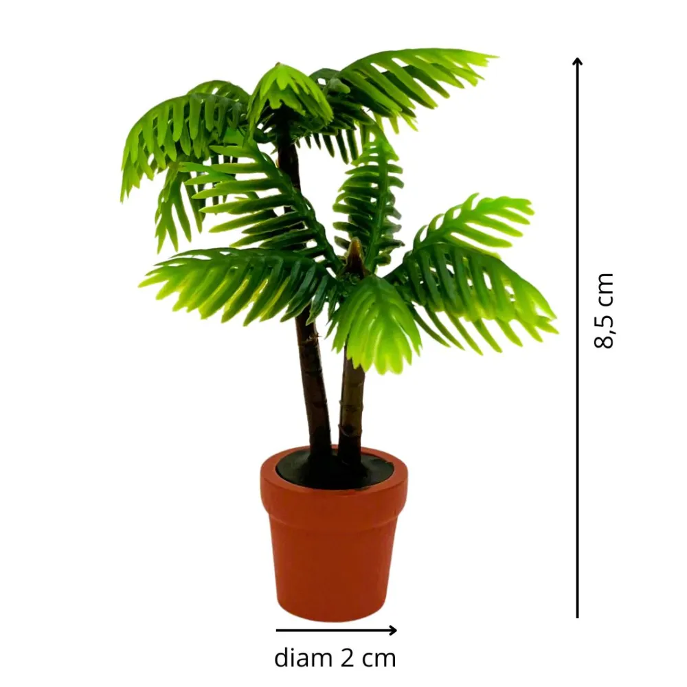 Small vase with palms for 8 cm Nativity figures