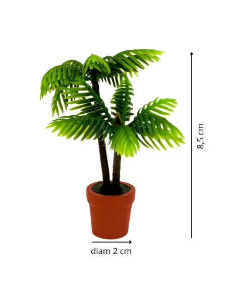 Small vase with palms for 8 cm Nativity figures