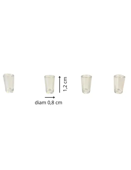 Set of 4 Glasses for 10–12 cm Nativity Figures