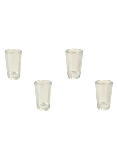Set 4 bicchieri vuoti in pvc per statue da 10-12 cm