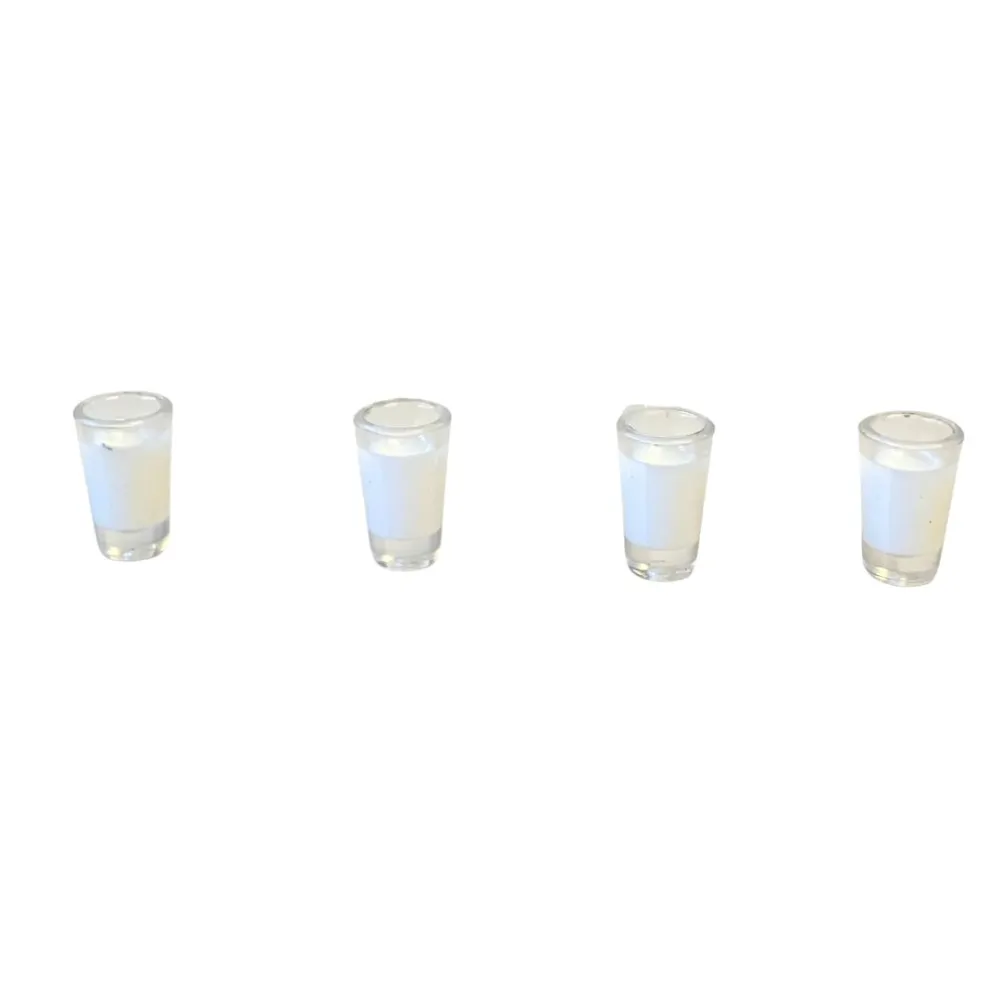 Set of 4 Glasses with Milk for 10–12 cm Nativity Figures