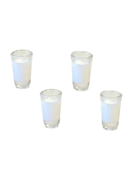 Set 4 bicchieri con latte per statue da 10-12 cm