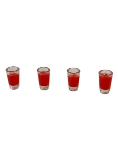 Set 4 bicchieri con spremuta arancia rossa per statue da 10-12 cm 2