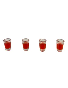 Set of 4 Glasses with Red Wine for 10–12 cm Nativity Figures 2