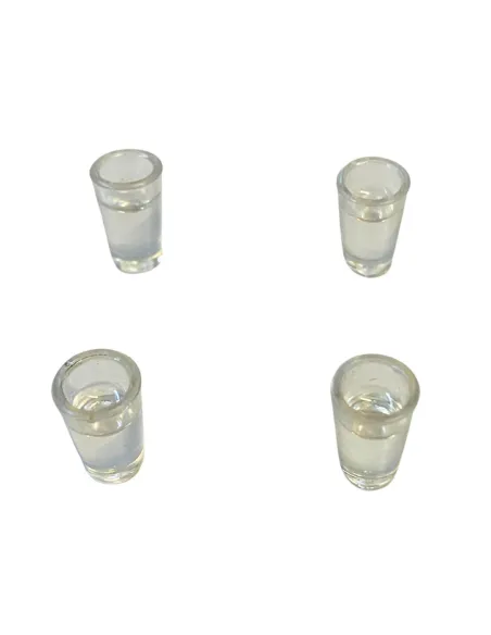 Set 4 bicchieri con acqua per statue da 10-12 cm