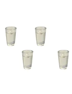 Set of 4 Glasses with Water for 10–12 cm Nativity Figures