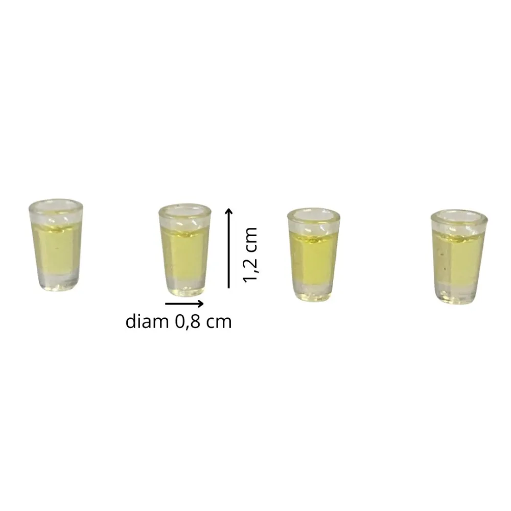 Set of 4 Glasses with Lemonade for 10–12 cm Nativity Figures