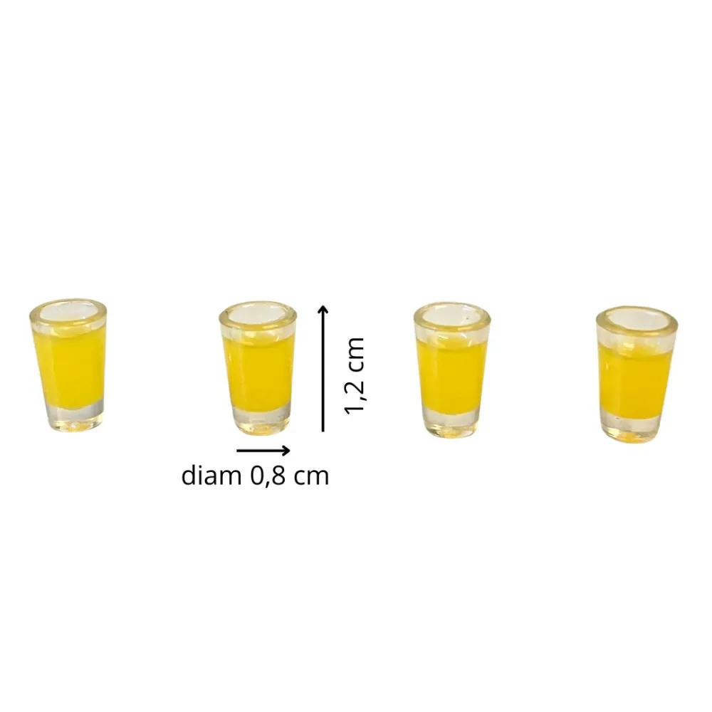 Set of 4 Glasses with Fruit Juice for 10–12 cm Nativity Figures