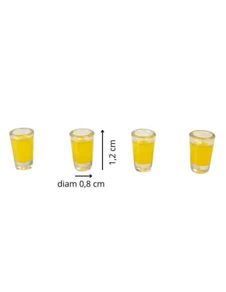 Set of 4 Glasses with Fruit Juice for 10–12 cm Nativity Figures