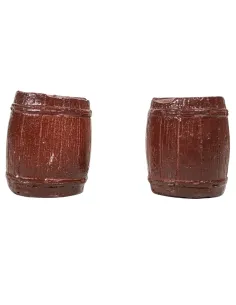 Set of Two Plaster Barrels for 6–12 cm Nativity Figures 2