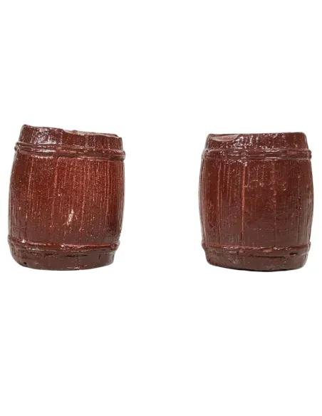 Set of Two Plaster Barrels for 6–12 cm Nativity Figures