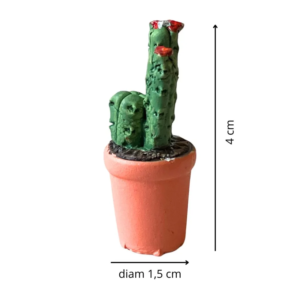 Cactus vase with assorted colors and shapes for 10–12 cm Nativity figures