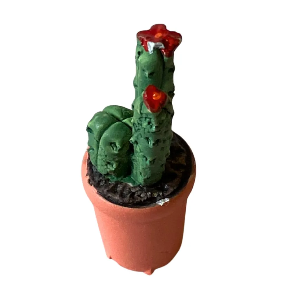 Cactus vase with assorted colors and shapes for 10–12 cm Nativity figures