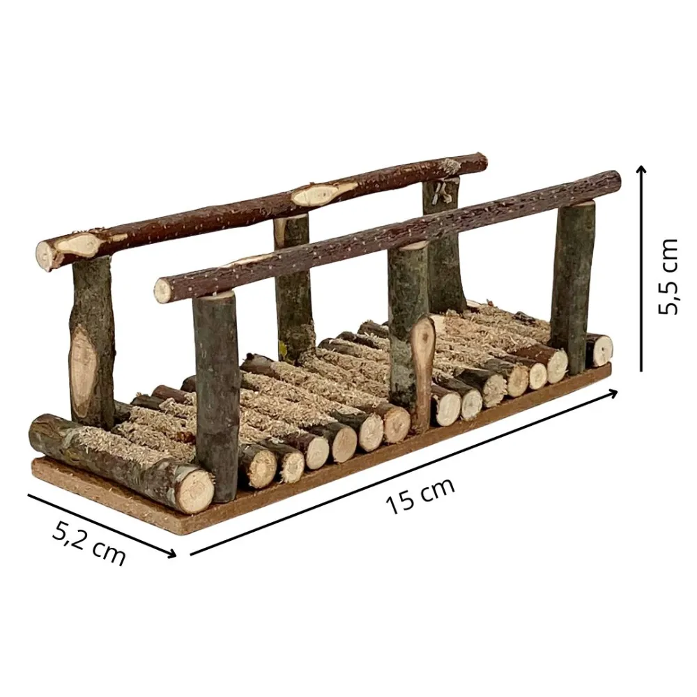 Wooden bridge for 10–12 cm Nativity figures