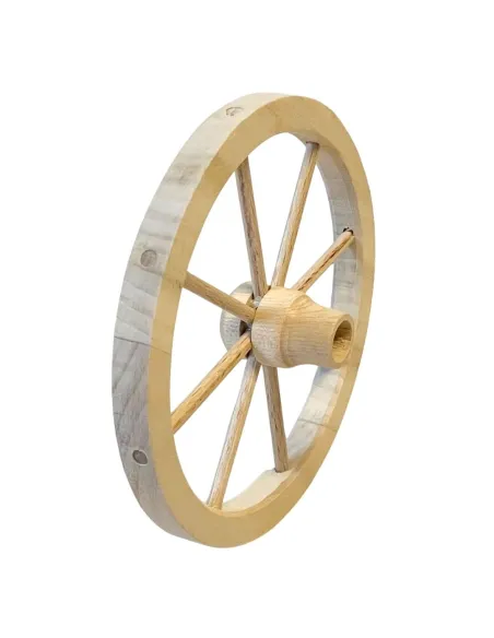 9 cm Diameter Wooden Cart Wheel for 25–30 cm Nativity Figures