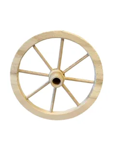 9 cm Diameter Wooden Cart Wheel for 25–30 cm Nativity Figures 2