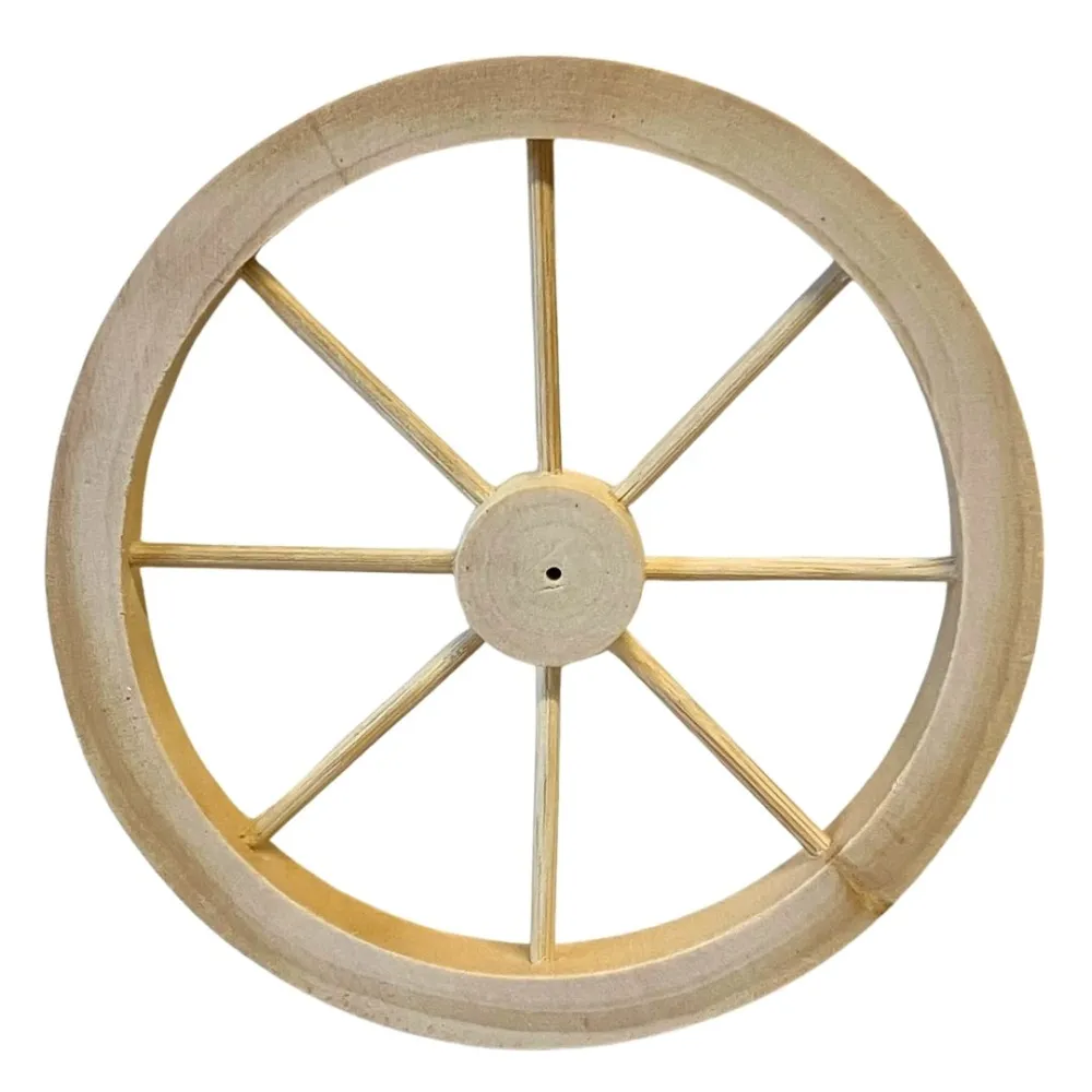 10 cm Diameter Wooden Cart Wheel for 30 cm Nativity Figures