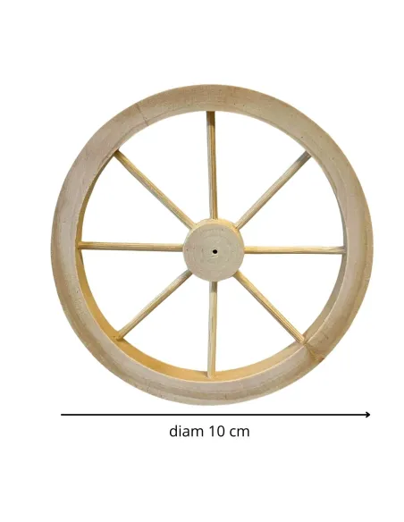 10 cm Diameter Wooden Cart Wheel for 30 cm Nativity Figures