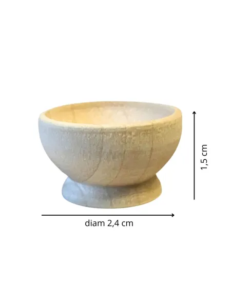 Ciotola in legno per statue da 10-12 cm