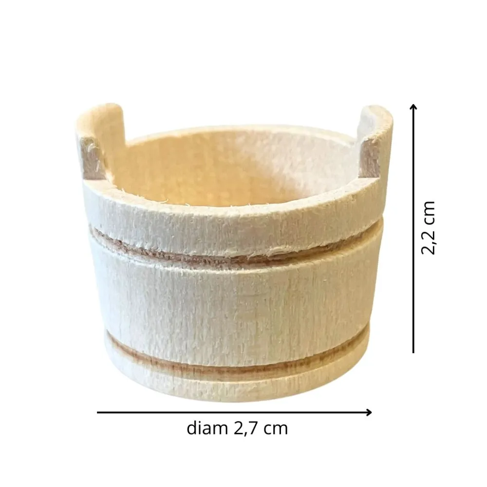 Wooden Wash Tub for 10–12 cm Nativity Figures
