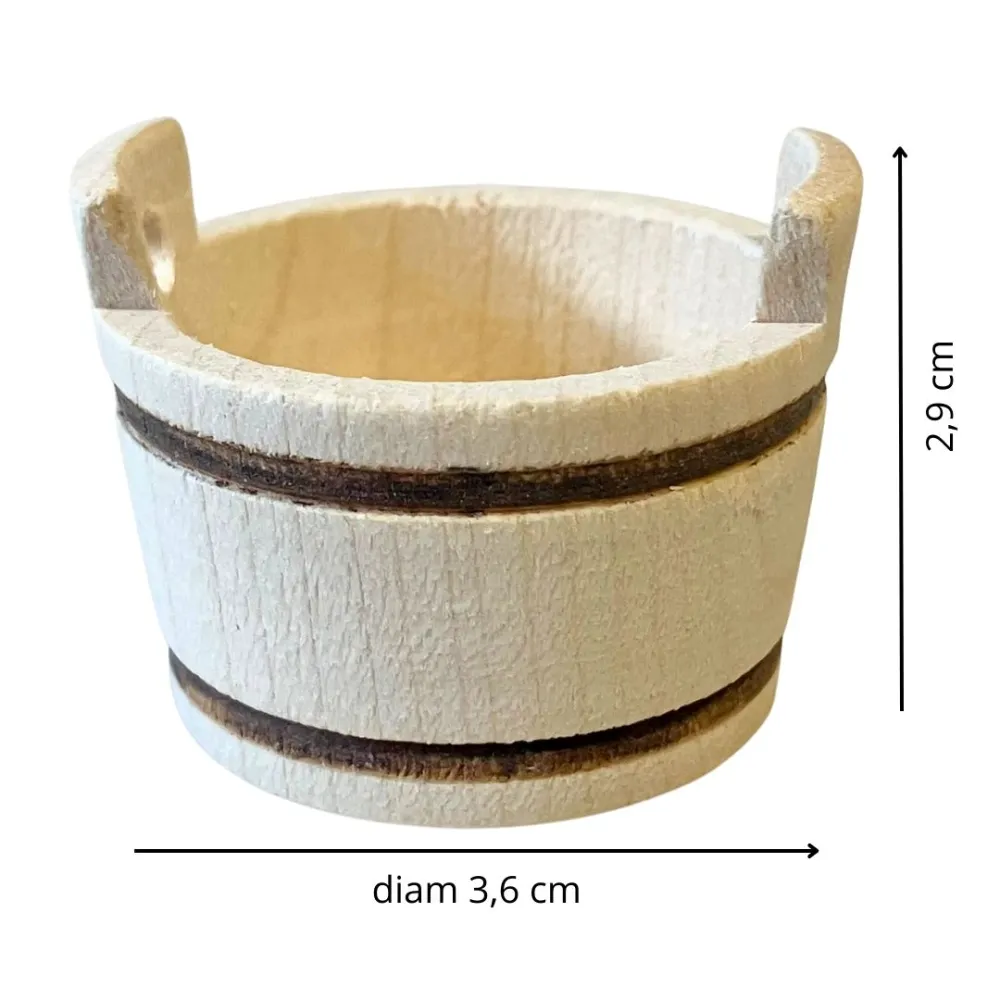 Wooden Wash Tub for 15–20 cm Nativity Figures