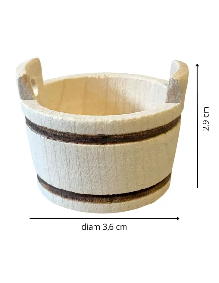 Tinozza in legno per statue da 15-20 cm
