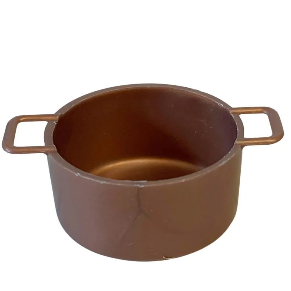 7-Piece Copper-Effect PVC Kitchen Utensil Set for 12–15 cm Nativity Figures