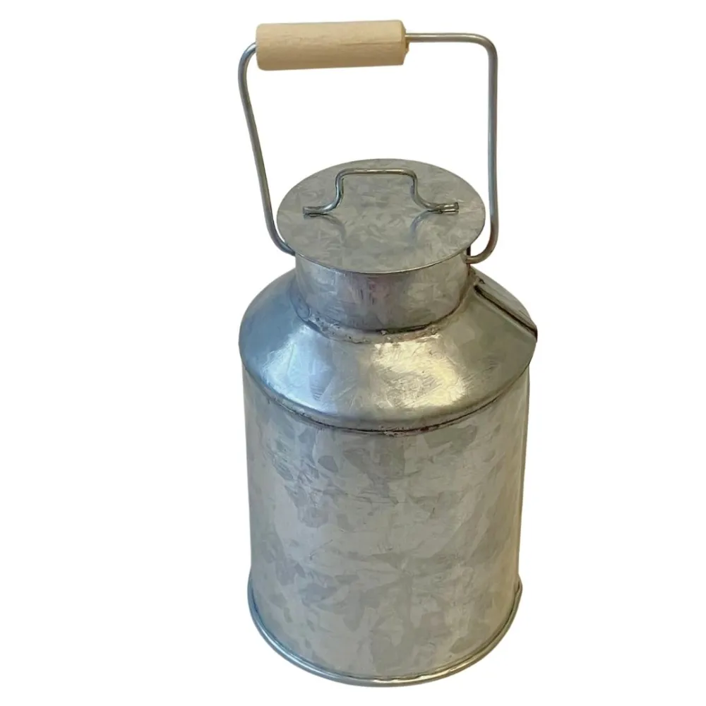 Bidone del latte in lamiera per statue da 25-30 cm