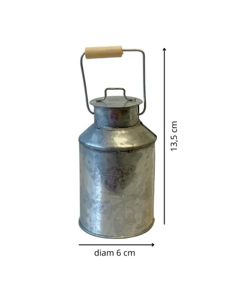 Bidone del latte in lamiera per statue da 25-30 cm