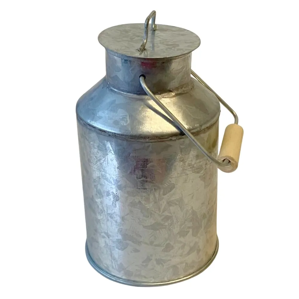 Bidone del latte in lamiera per statue da 25-30 cm