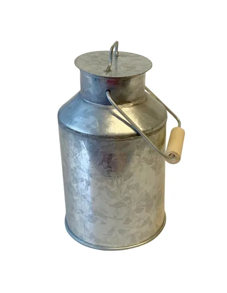Bidone del latte in lamiera per statue da 25-30 cm