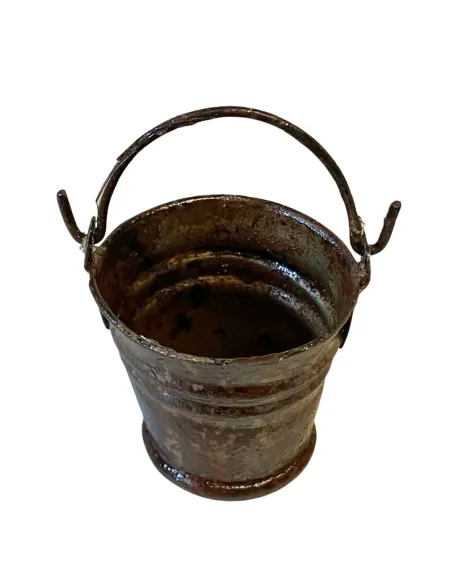 Secchio in lamiera effetto ruggine per statue da 20 cm