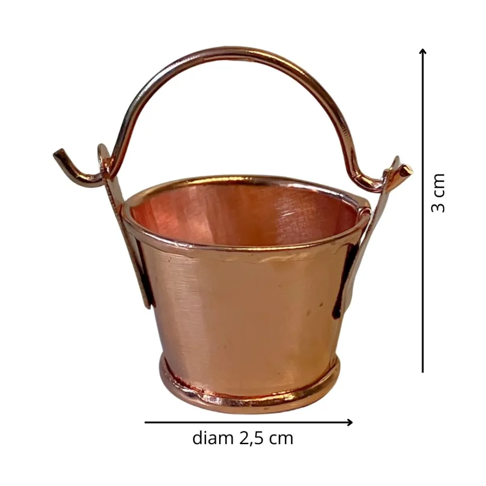 Copper Bucket for 10–12 cm Nativity Figures