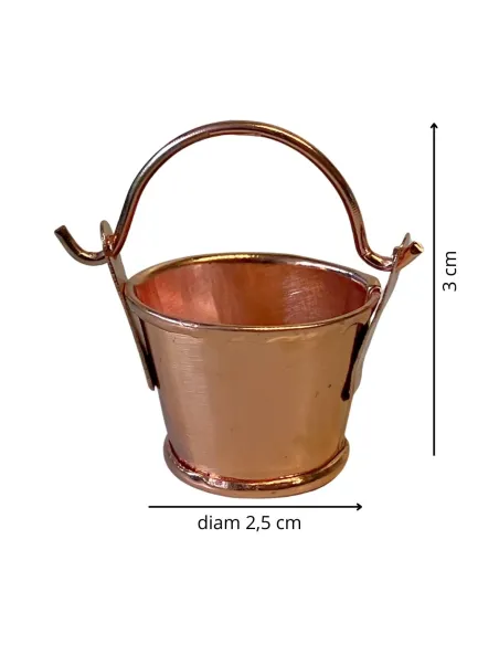 Copper Bucket for 10–12 cm Nativity Figures