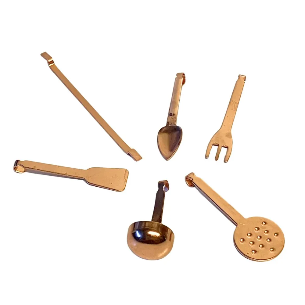 6-Piece Copper Kitchen Utensil Set for 30 cm Nativity Figures