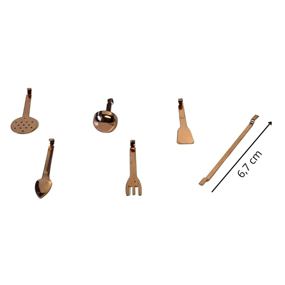 6-Piece Copper Kitchen Utensil Set for 30 cm Nativity Figures