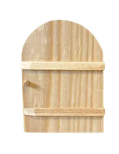 Porta arcata legno naturale per statue da 10 cm