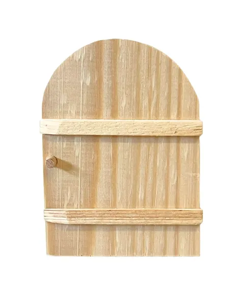 Porta arcata legno naturale per statue da 10 cm