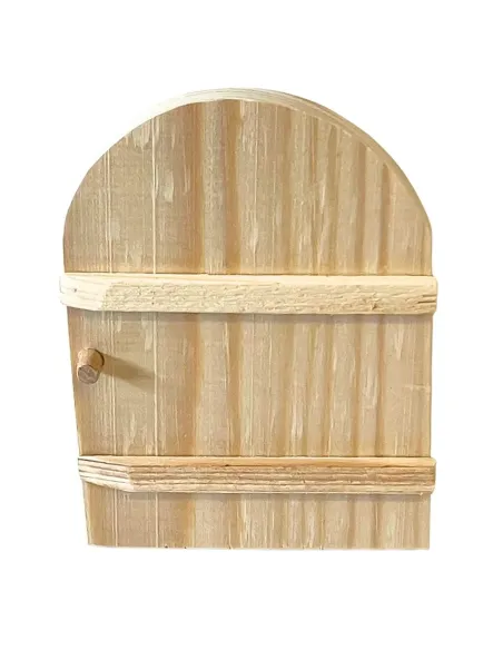 Porta arcata legno naturale per statue da 10 cm