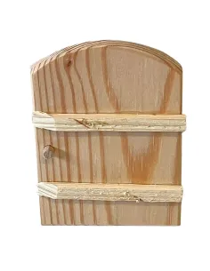 Porta arcata legno naturale per statue da 6-8 cm 2