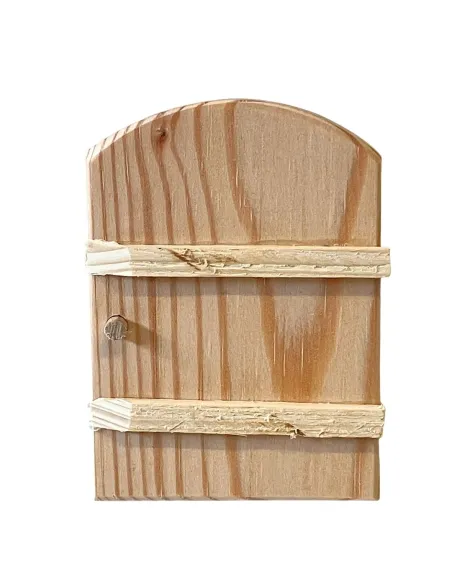 Porta arcata legno naturale per statue da 6-8 cm